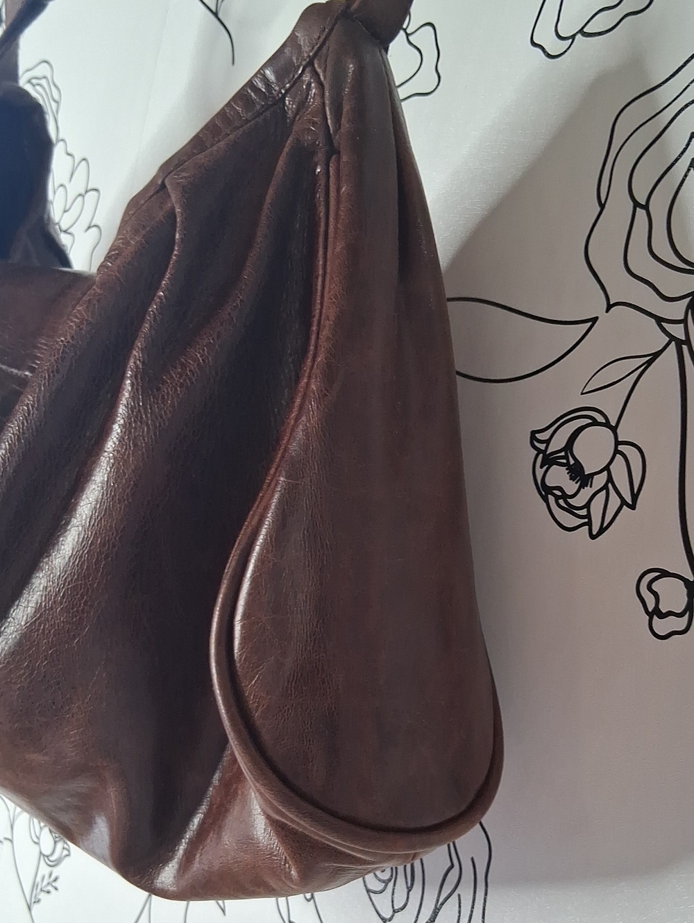 Vintage Jocasi London Slouchy Hobo Bag Brown Ram Leather - Picture 5 of 16